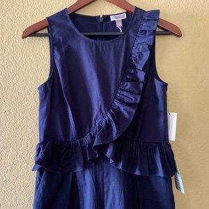 Blue Ruffled Jumpsuit